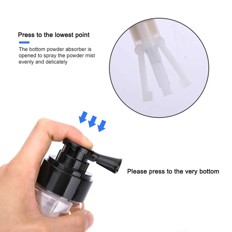 180ML Refillable Hair Salon Powder Spray Bottle Fiber Applicator Glass Talcum Powder Container Hairstyling Styling Accessories Peaceful Pleasures Health and Wellness