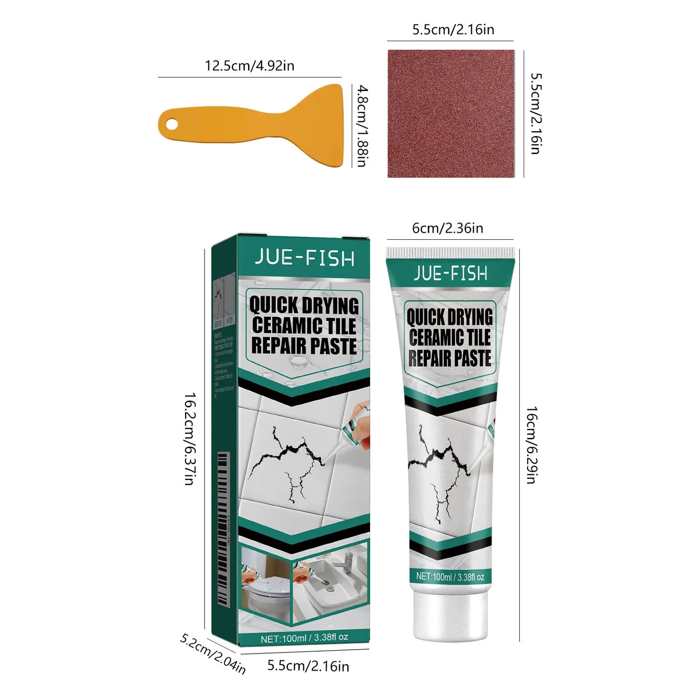 Ceramic Tile Repair Paste – Fast Drying Crack & Scratch Filler
