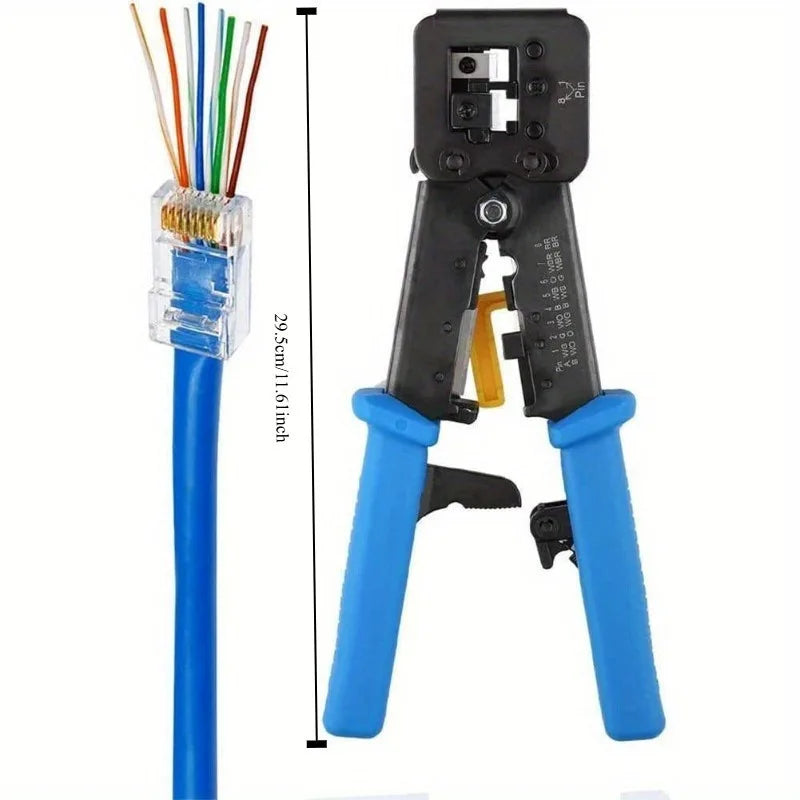 Crimping Tool Ethernet Crimper Cat6 Cat5 Cat5e RJ45 Pass Through