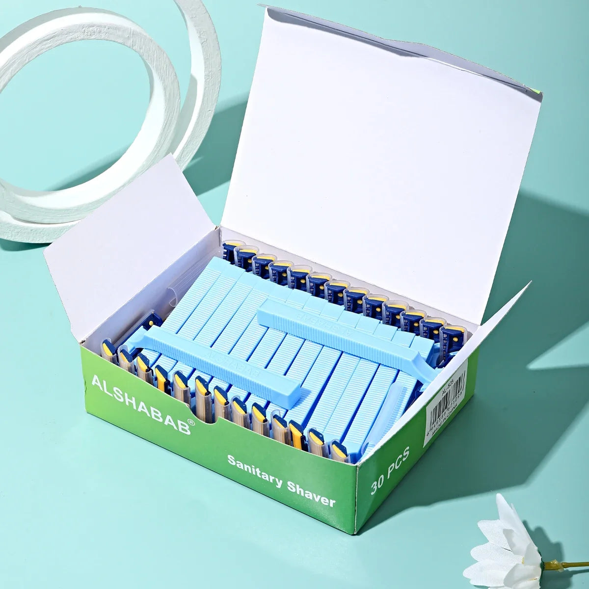 30PCS/Box Disposable Razor for Women Sanitary Manual Shaver 1 Super Sharp Blade with Comb Head for Face Down Leg Arm Bikini Peaceful Pleasures Health and Wellness