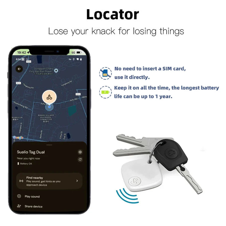 GGBEE Bluetooth Tracker – Works with Find My & Find Hub App