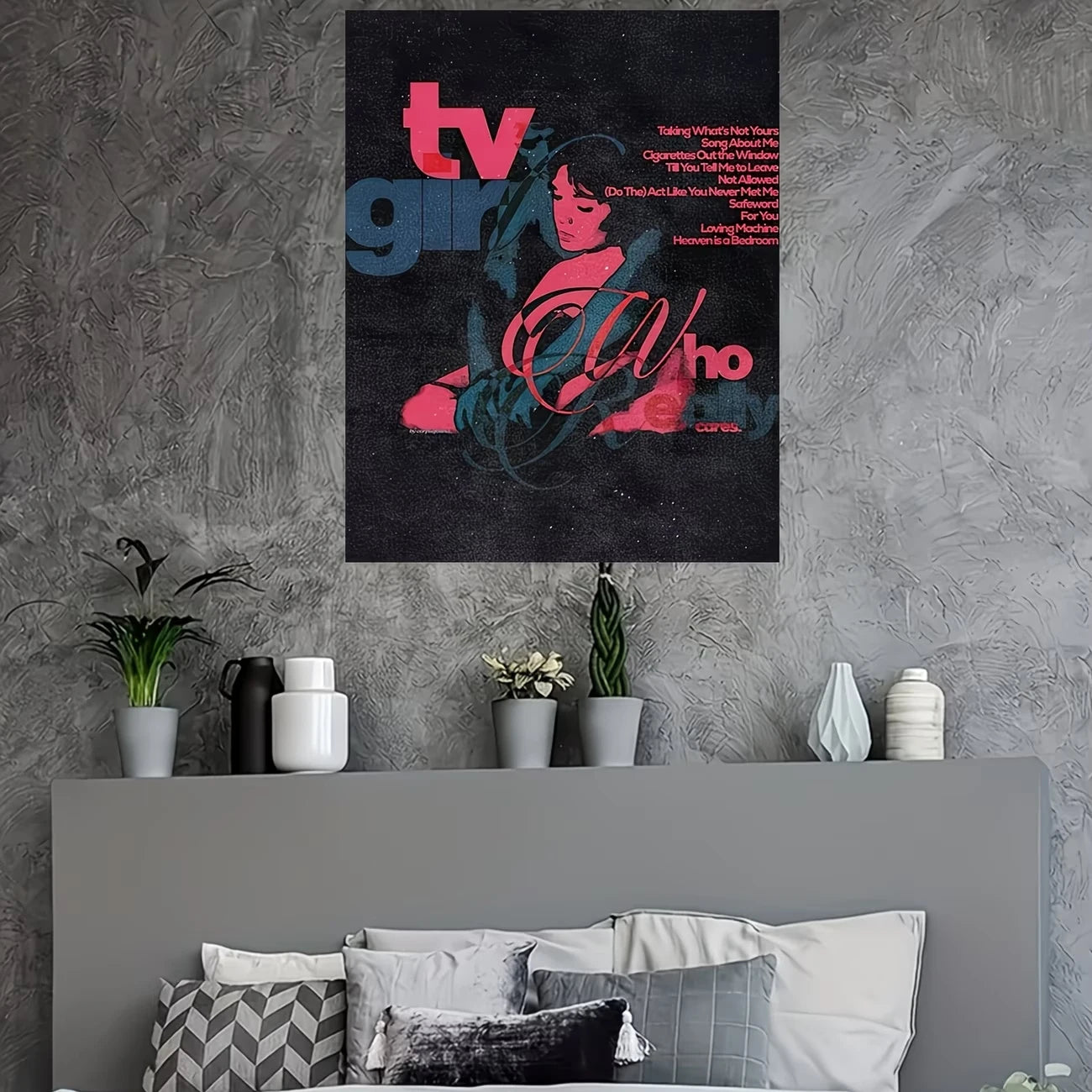 Retro Japanese Vintage TV Girl Canvas Wall Art Print Poster