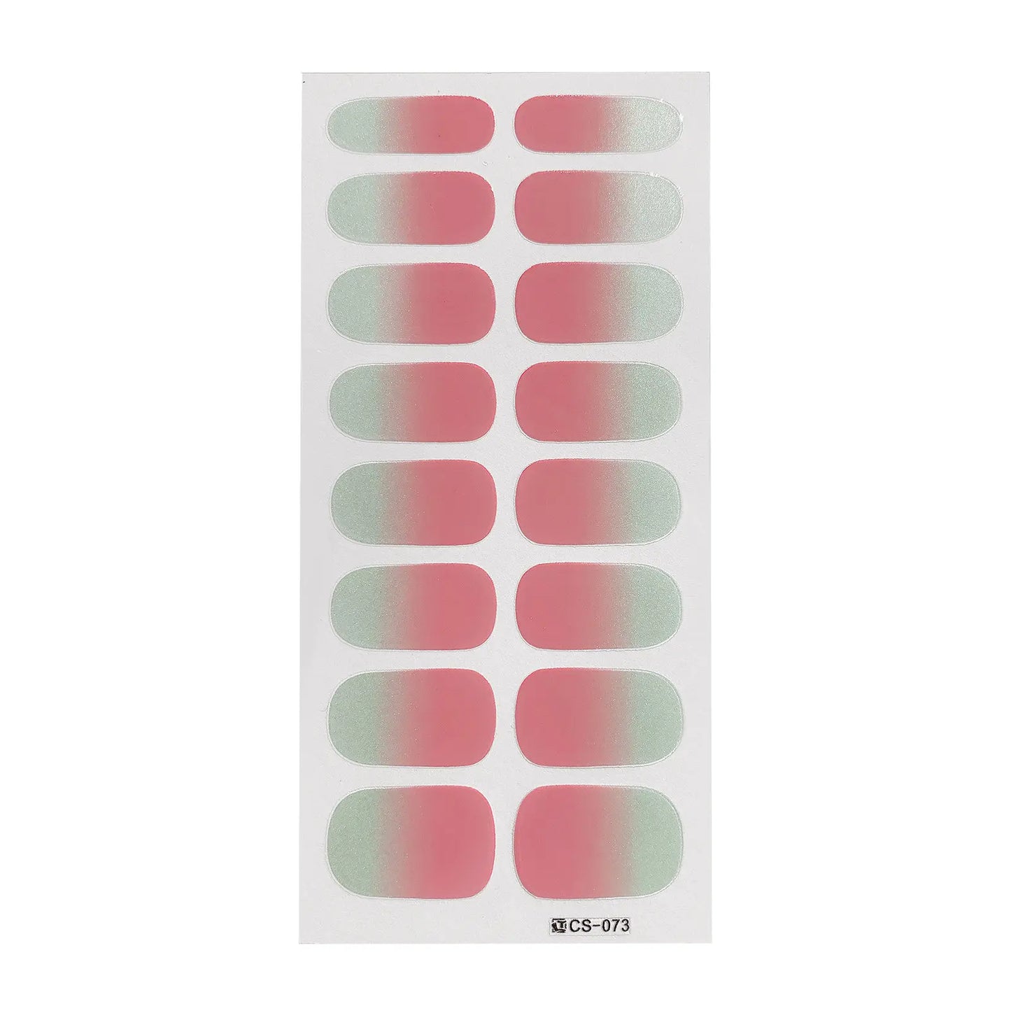 Semi-Cured Gel Nail Wraps – Gradient Multi-Color Stickers