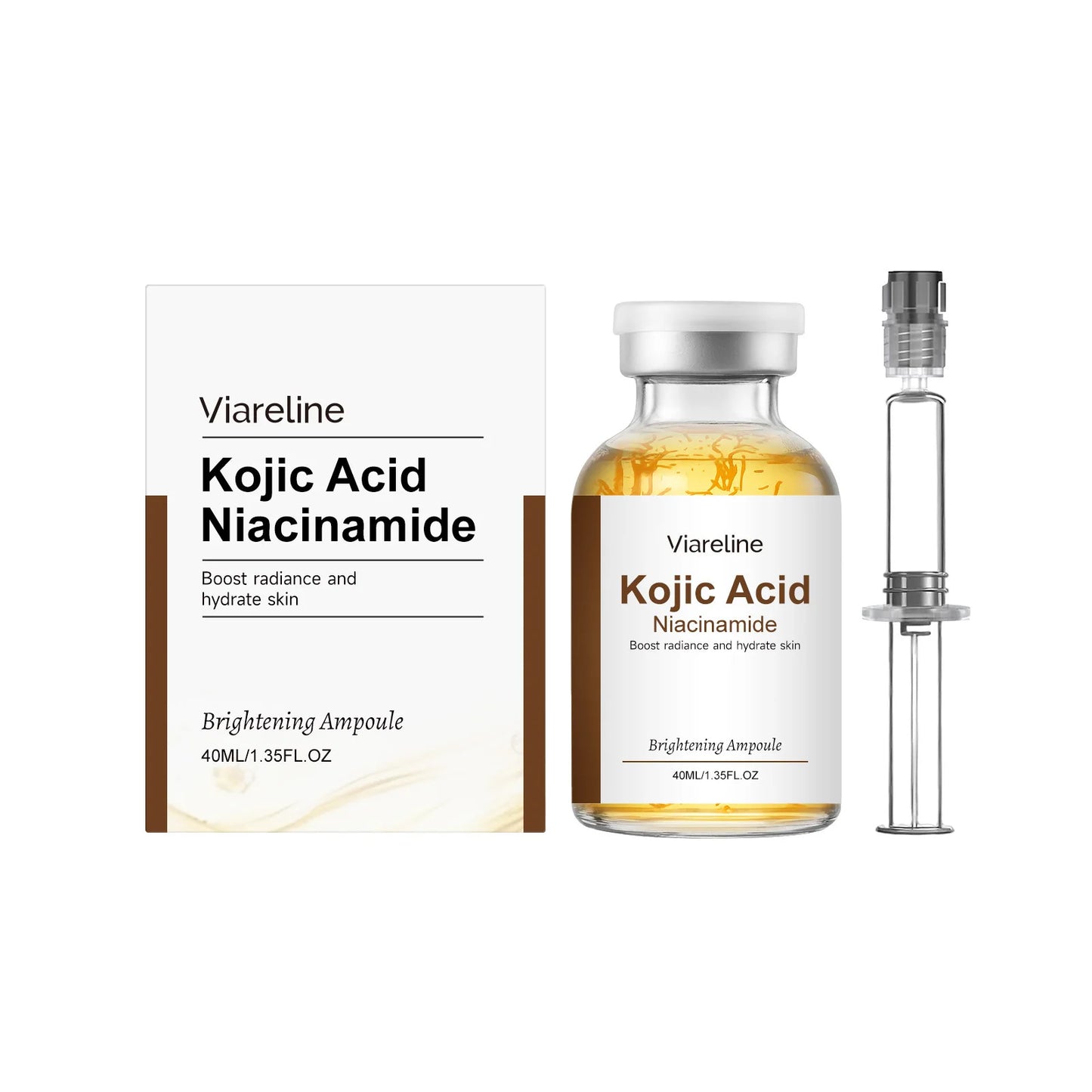 Kojic Acid Niacinamide Ampoule 40ml Deeply Hydrating Moisturizing Face Serum Glow Skin Care Essence For Daily Facial Care Peaceful Pleasures Health and Wellness Ampoule Serum 40ml