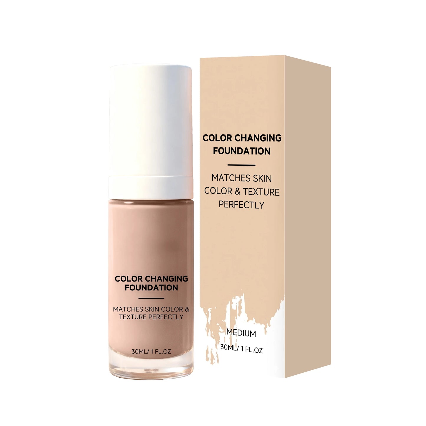 Color Changing Foundation for Mature Skin 30ml Peaceful Pleasures Health and Wellness Medium