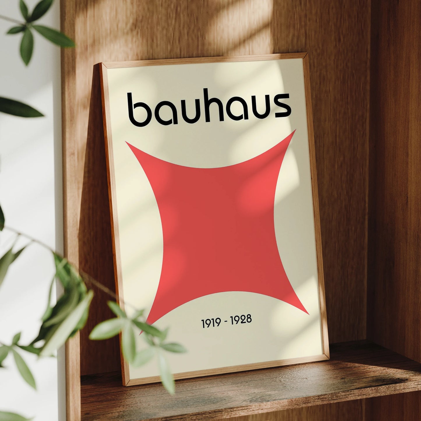 Modern Minimalist Bauhaus Star Canvas Wall Art Print Poster