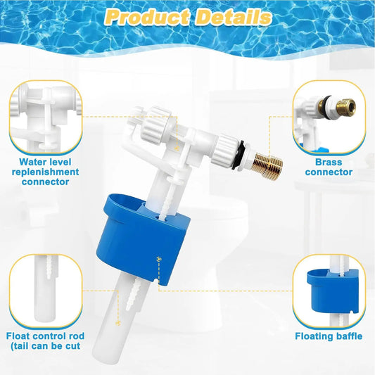 Toilet Fill Valve Replacement Kit – Side Entry Float Valve Toilet Fill Valve Kit Peaceful Pleasures Health and Wellness Default Title
