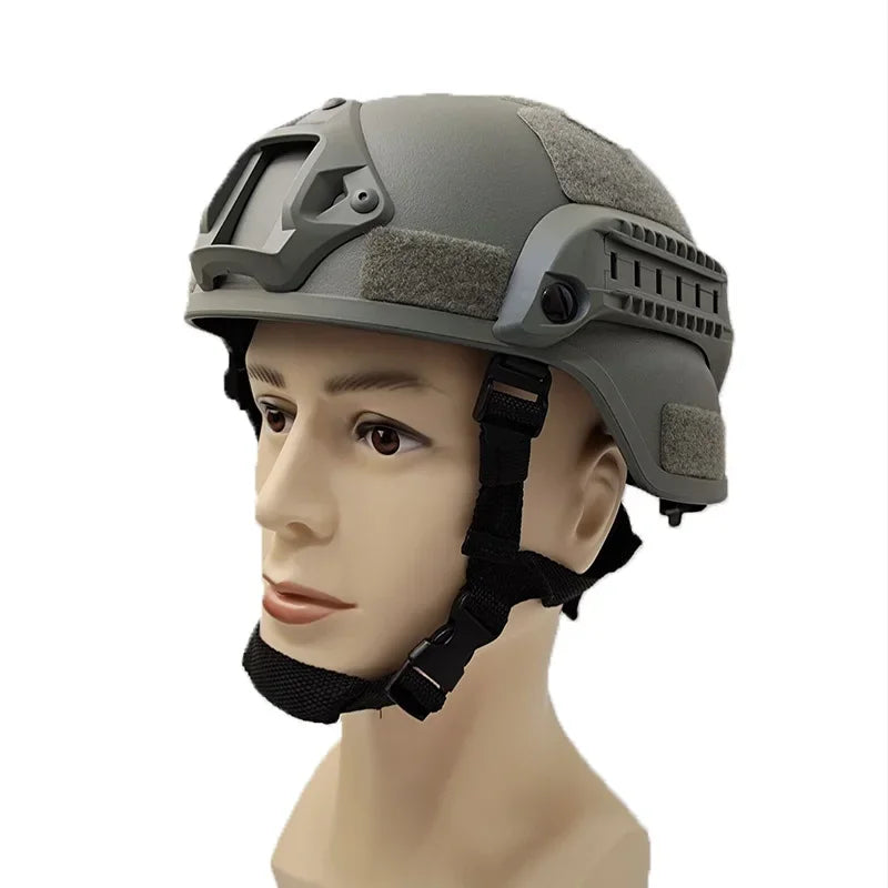 Protective Helmet FAST Helmet MICH2000 Airsoft MH Tactical Helmet Outdoor Tactical Painball CS SWAT Riding Protect Equipment Peaceful Pleasures Health and Wellness Gray