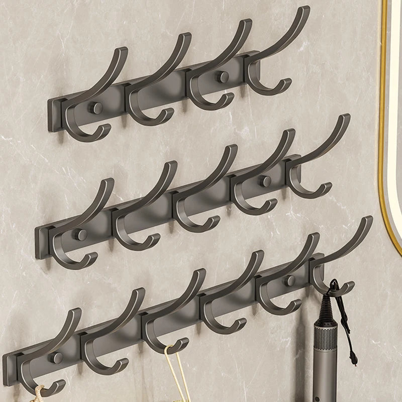 No-Drill 6-Hook Wall Hanger | Coat & Clothes Organizer