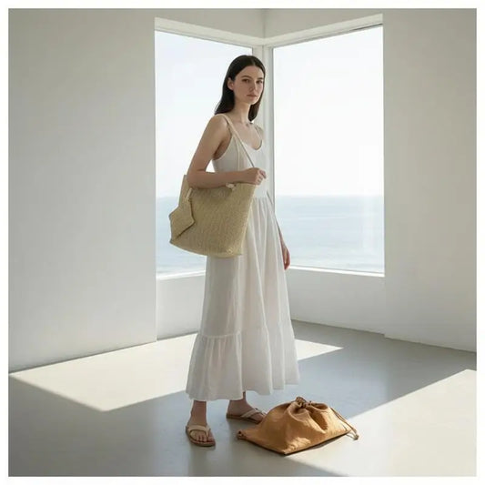 Women's Large Woven Straw Shoulder Tote Bag | Summer Fashion Woven Shoulder Tote Oasis Select