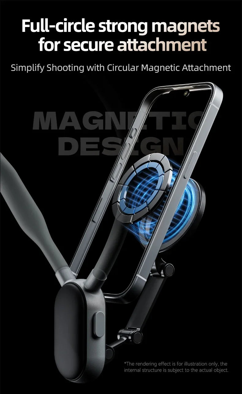 TELESIN Silicone Magnetic Quick Release Neck Mount Hold for IPhone 15 14 13 12 11 10 SAMSUNG HUAWEI XIAOMI Phone Accessories Peaceful Pleasures Health and Wellness
