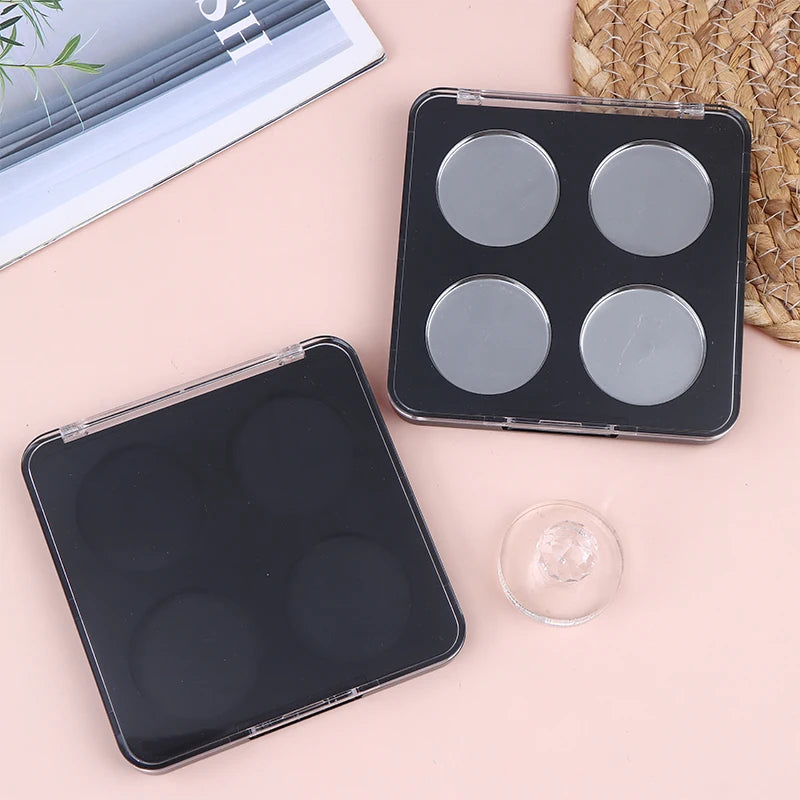 4 Grids Magnetic Makeup Palette Empty Cosmetics Dispensing Storage Box For Eyeshadow Lip Color Powder Blusher Highlighter Peaceful Pleasures Health and Wellness