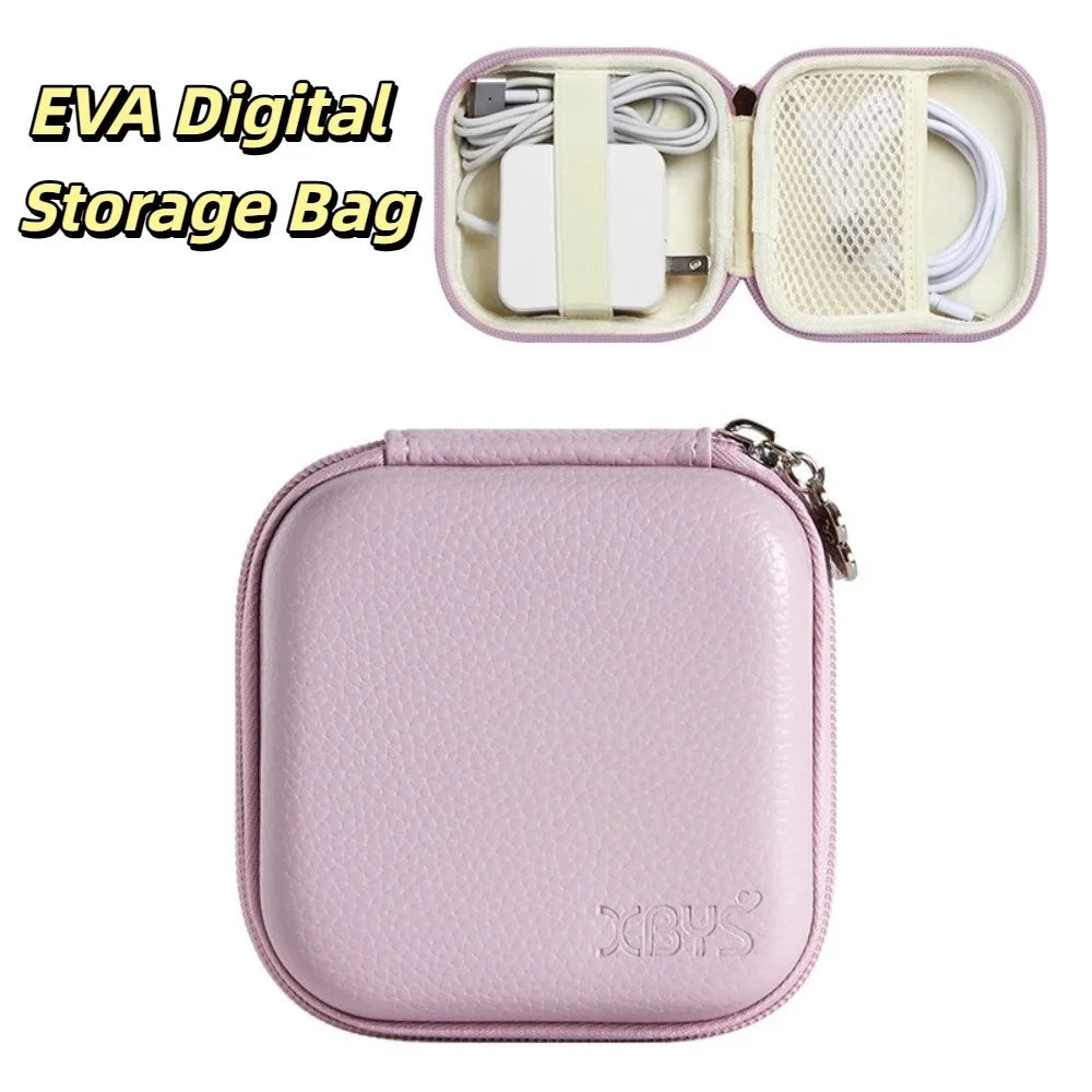 Portable EVA Digital Storage Bag Shockproof Protective Charger Storage Bag Prevent Scratches Wear-resistant Peaceful Pleasures Health and Wellness