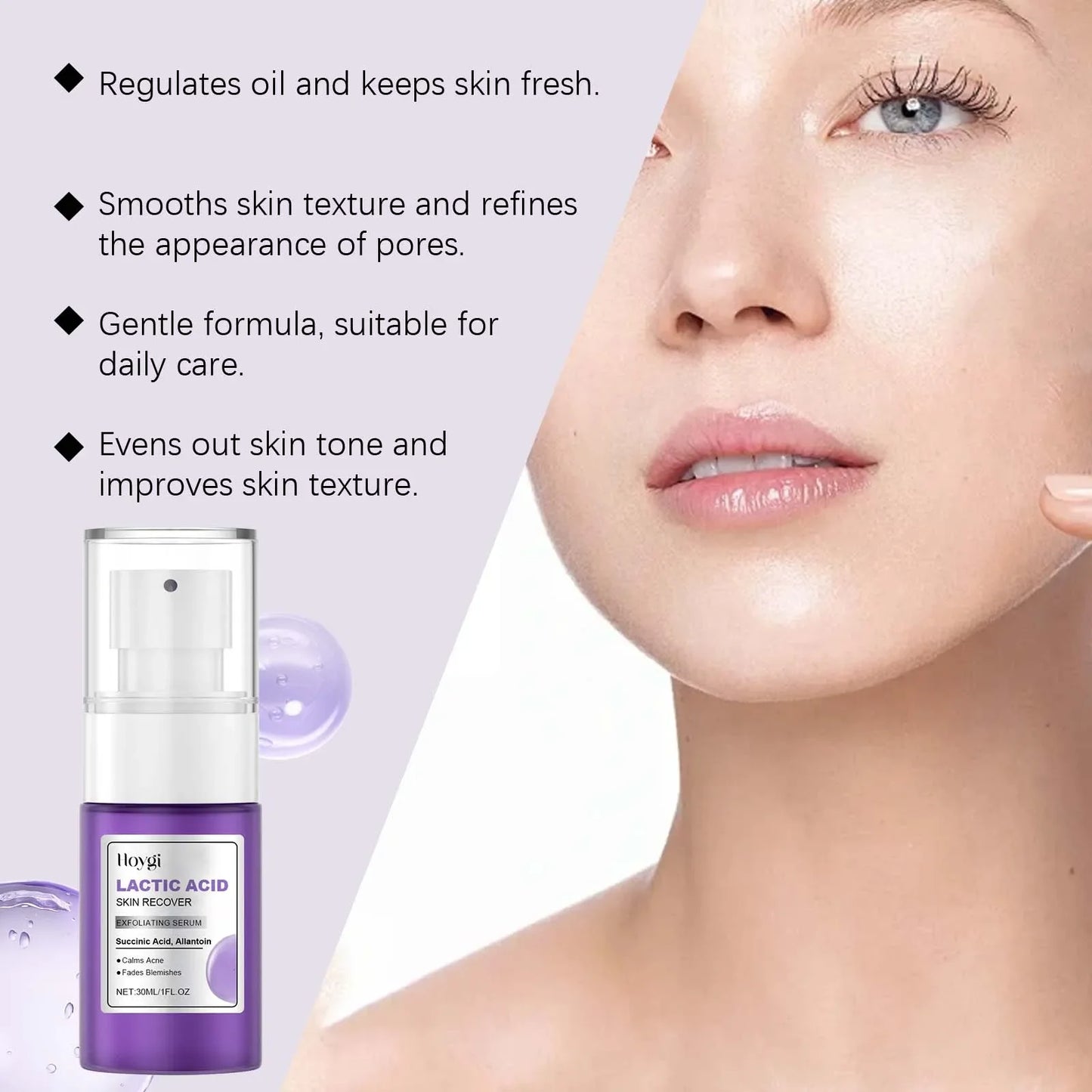Lactic Acid Exfoliating Serum – Acne, Pores & Brightening