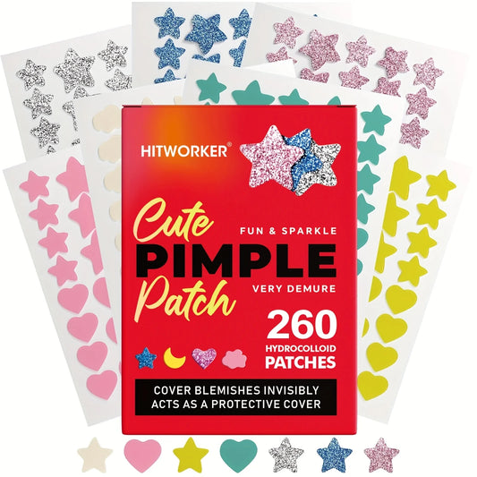Hydrocolloid Acne Patches – Invisible & Waterproof | All Skin Types Acne Patch Set Peaceful Pleasures Health and Wellness 260PCS