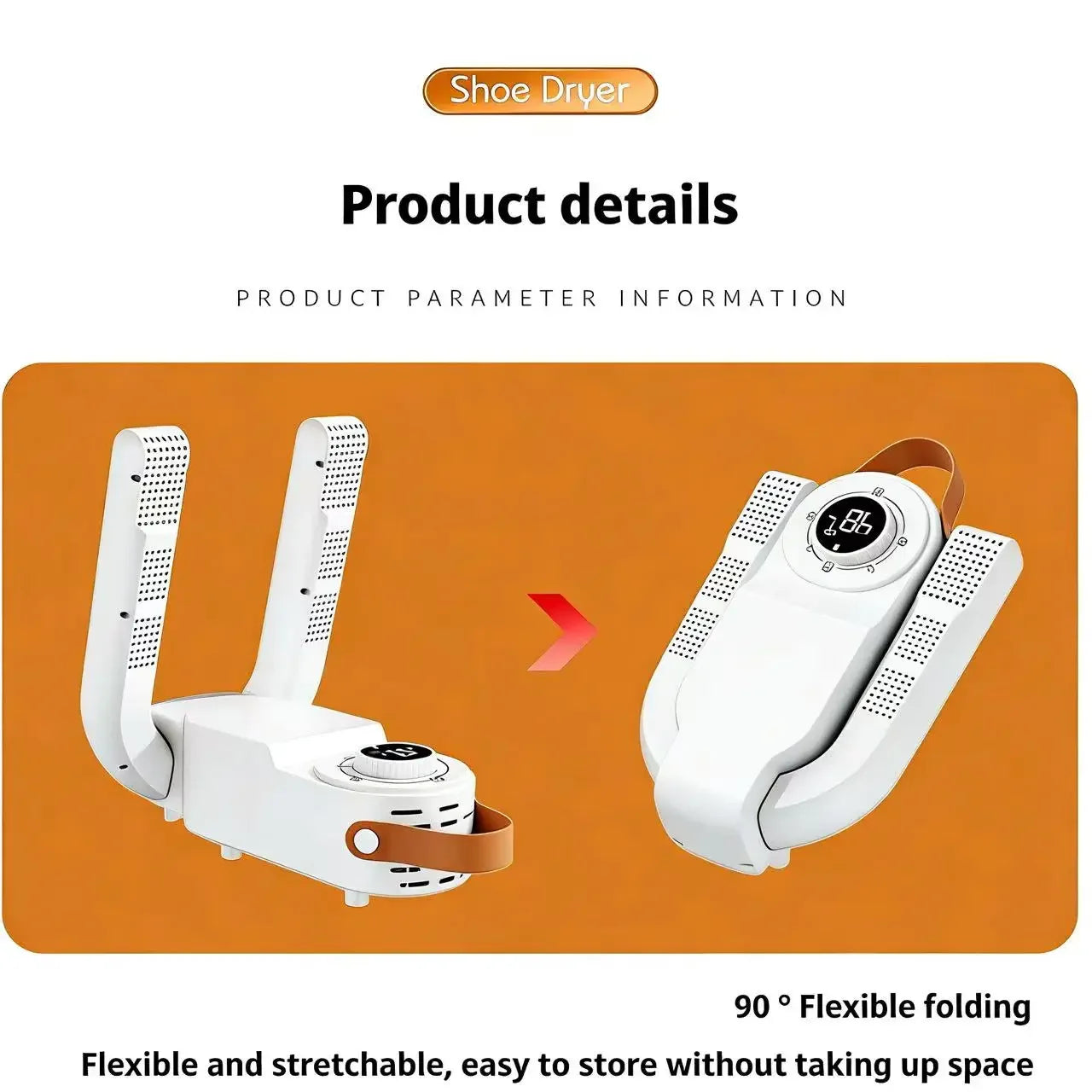Portable Electric Boot Dryer Foldable Constant Temperature Deodorizing Sterilizing Shoe Drying Machine Household Dorm Use Peaceful Pleasures Health and Wellness