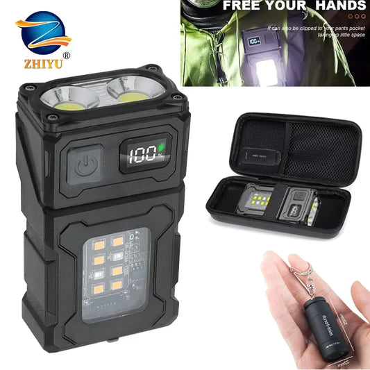 Mini Rechargeable LED Flashlight 800LM | Clip-On Magnetic Torch LED Flashlight Torch Oasis Select