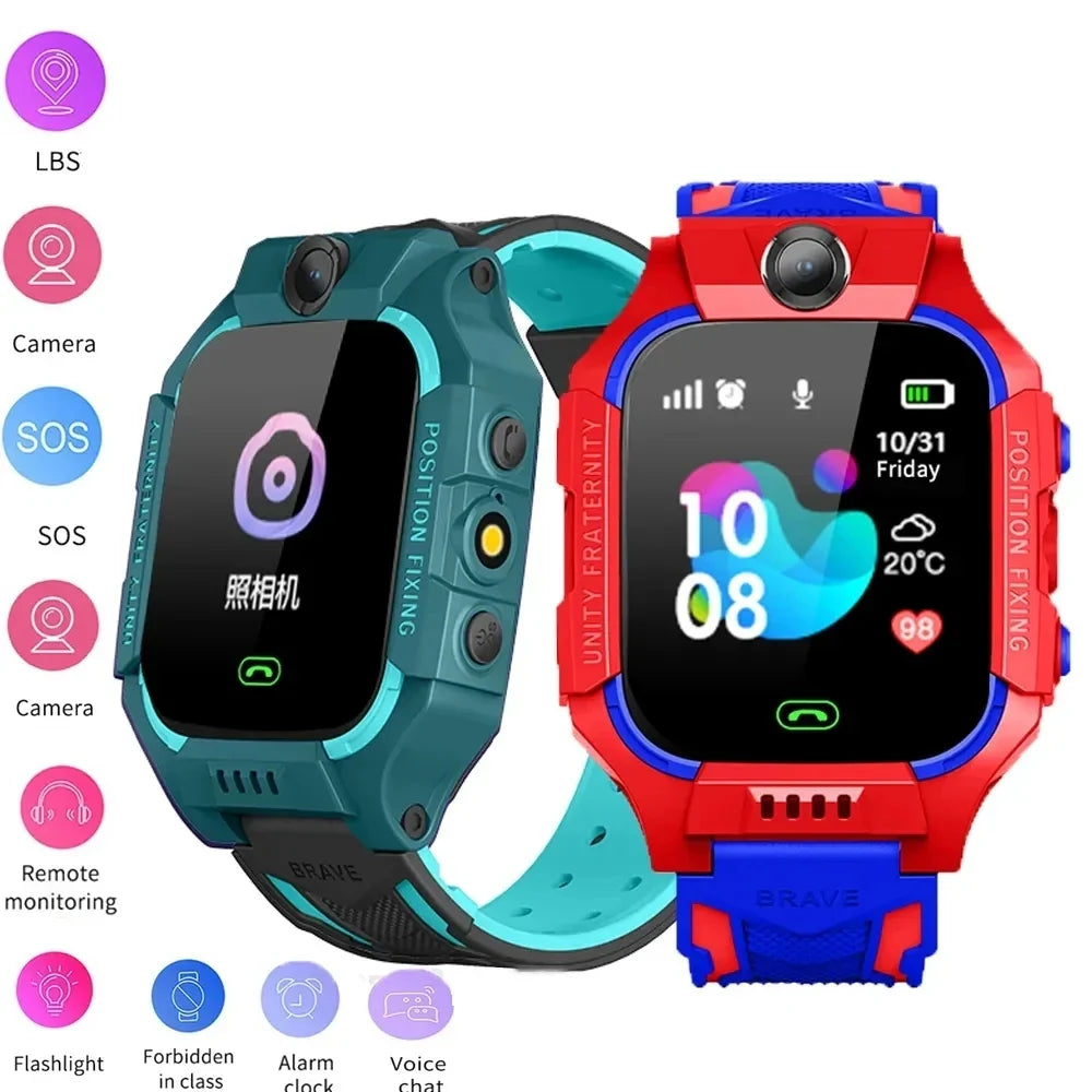 Kids Smart Watch 2G GPS LBS Tracker SOS Call Waterproof