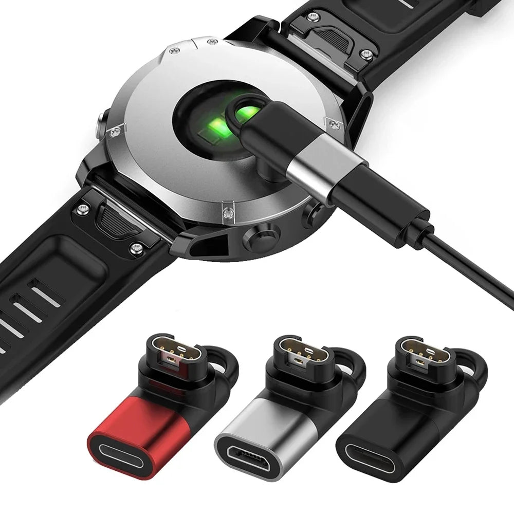 Type C Charging Adapter For Garmin Fenix 8 7 7S 7X Instinct 3 2 2s 2X Watch Charger Connector for Forerunner 570 965 265 255 955 Peaceful Pleasures Health and Wellness