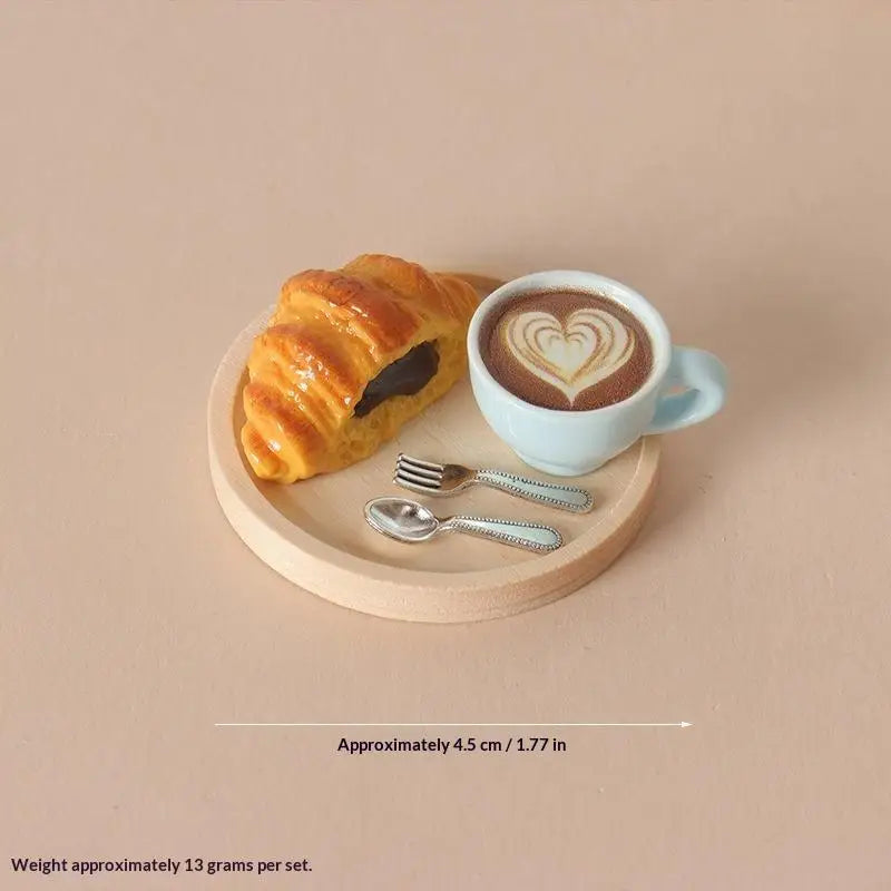 Miniature Coffee & Pastry Set | 1:12 Dollhouse Kitchen Accessory