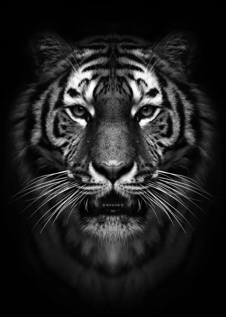 Tropical Tiger Forest Canvas Wall Art | Minimalist Home Decor