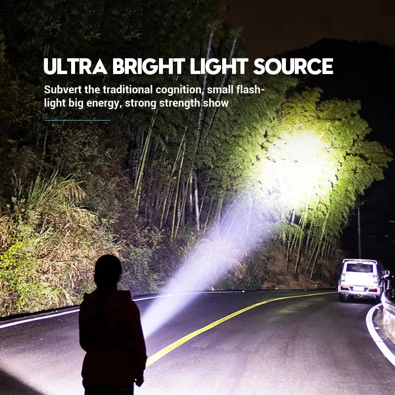 ZHIYU Mini LED Flashlight USB Rechargeable Pen Clip Magnet