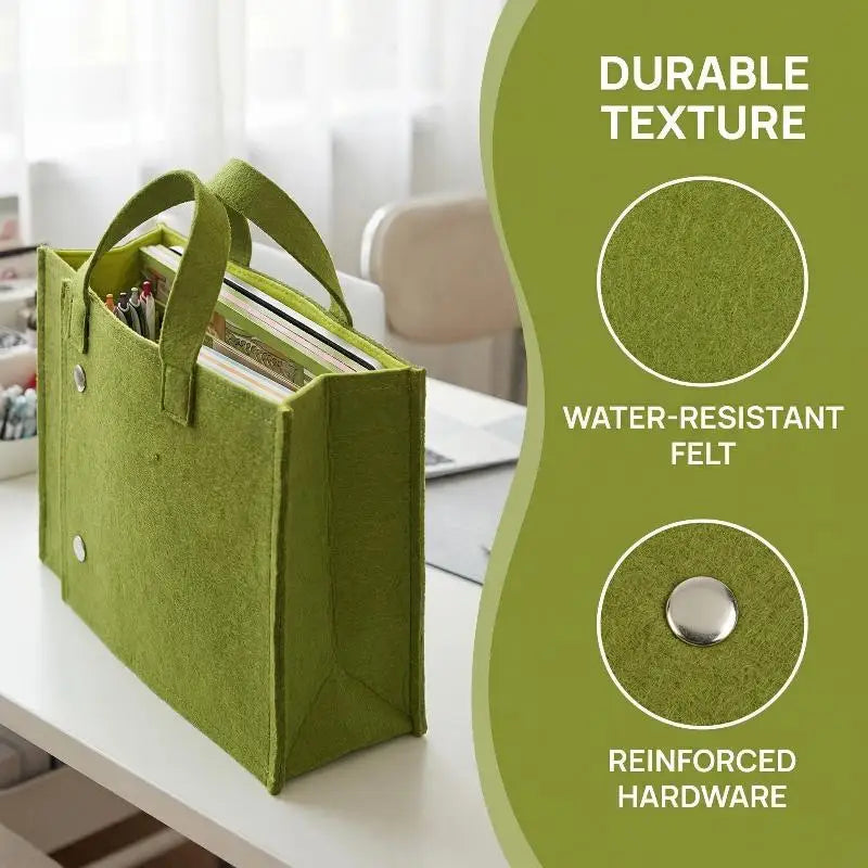 Foldable Felt Tote Bag – Lightweight Collapsible Travel Organizer