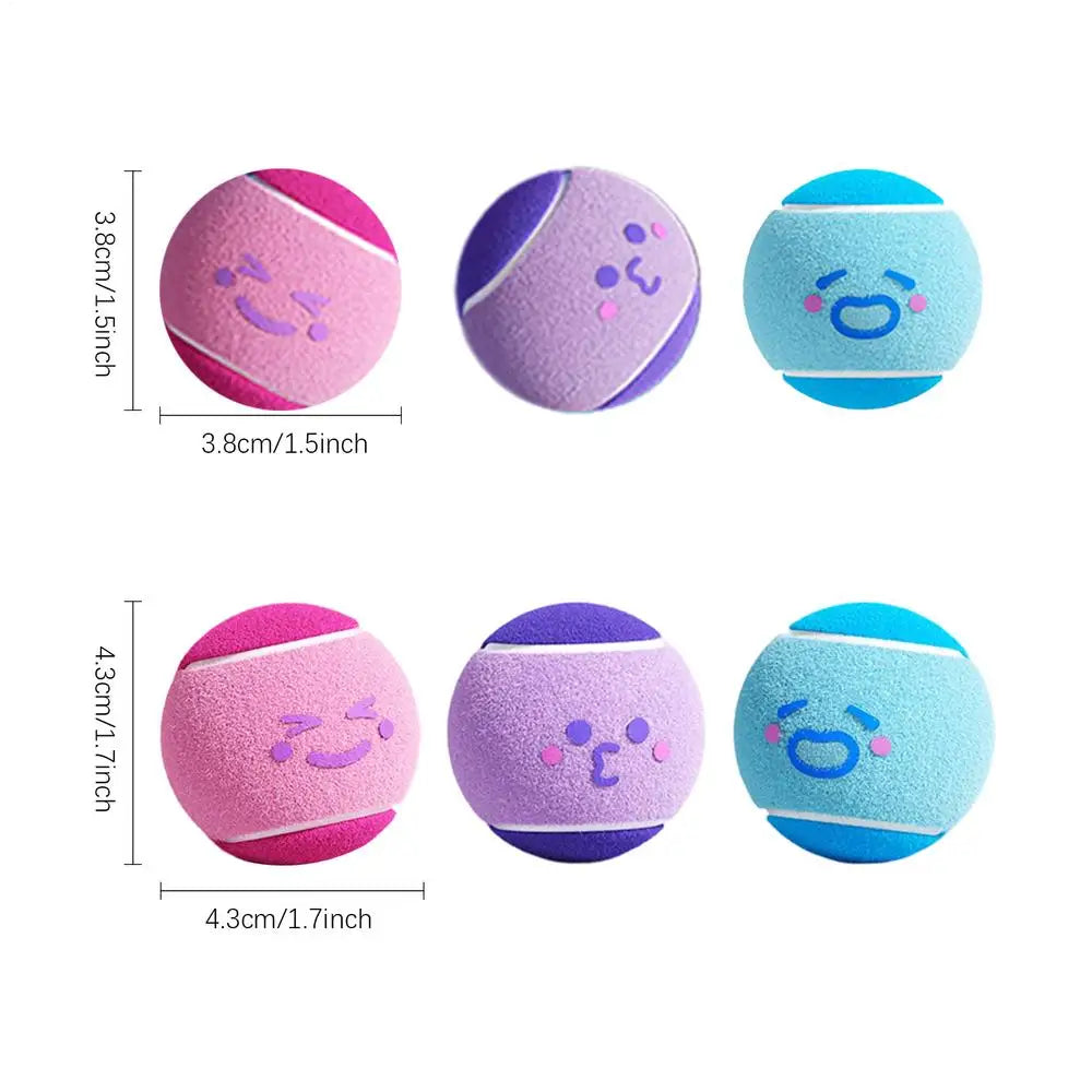 Dog Tennis Balls 6-Pack – Squeaky Fetch Toys for Puppies