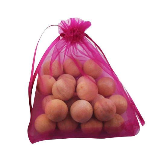 20-Pack Natural Camphor Wood Moth Balls – Wardrobe Pest Repellent Moth Repellent Balls Oasis Select Multicolor