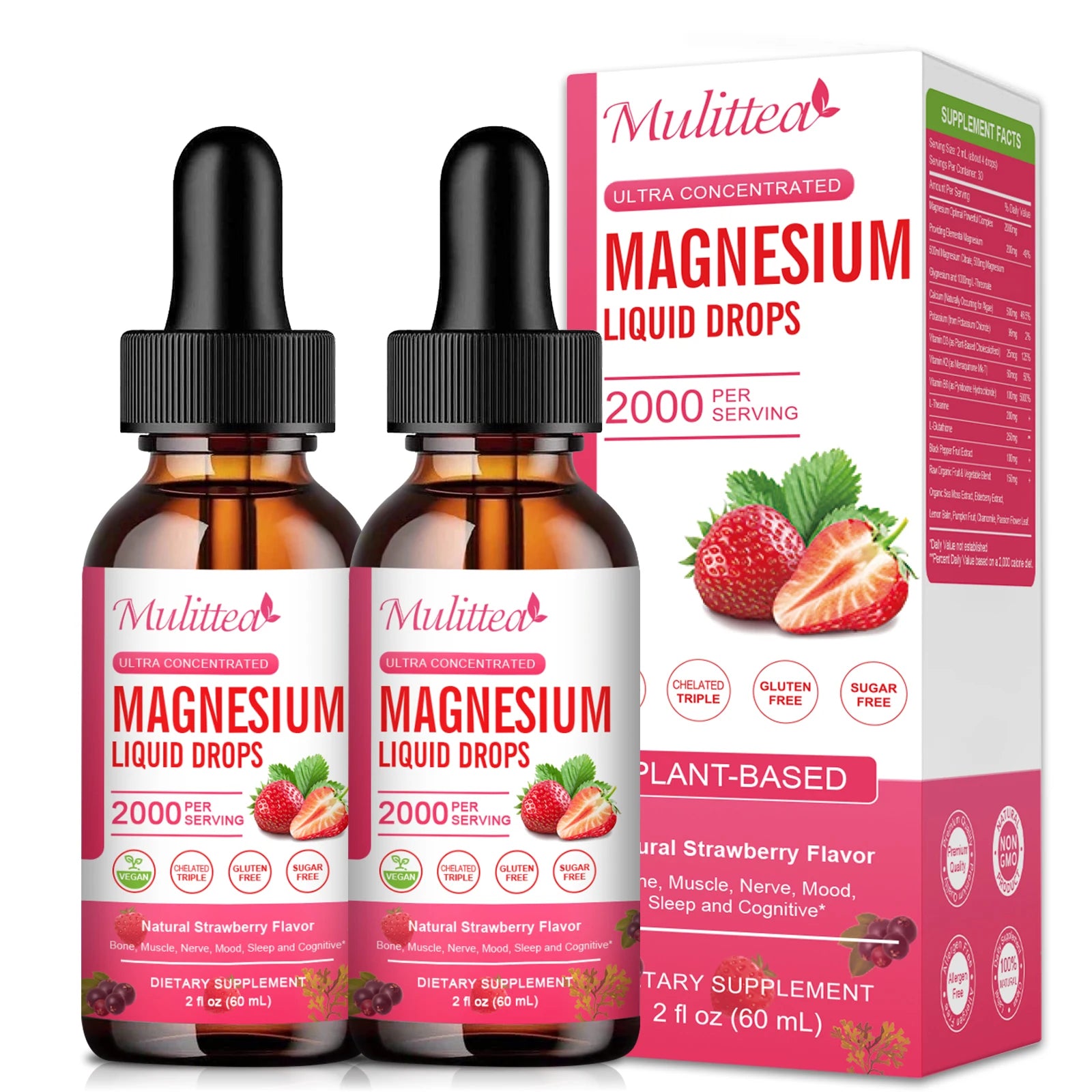 Liquid Magnesium Glycinate 500mg Drops – Sleep, Nerve & Muscle Support | 60ml Peaceful Pleasures Health and Wellness