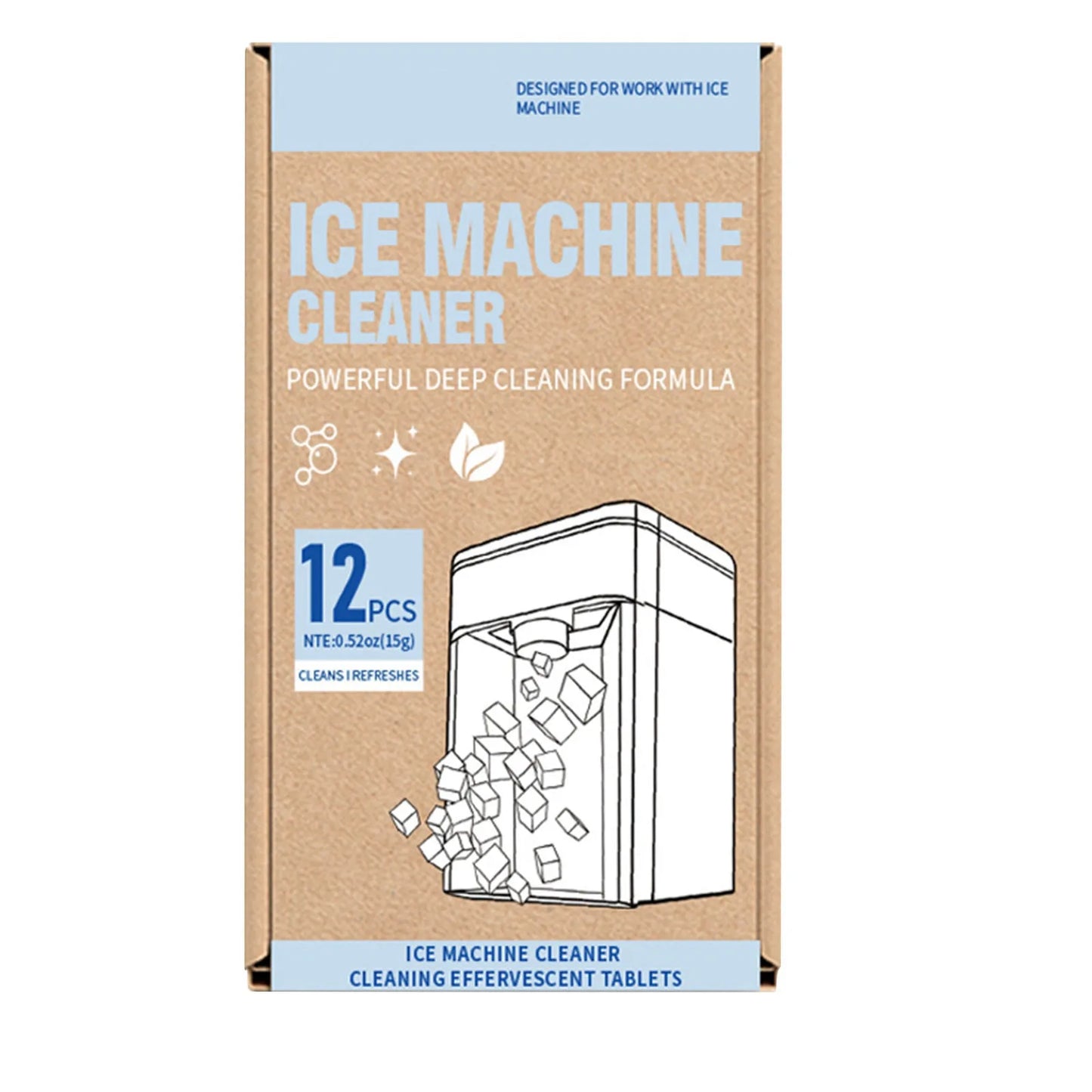 12-Pack Ice Maker Cleaner Descaler Tablets – All Machines