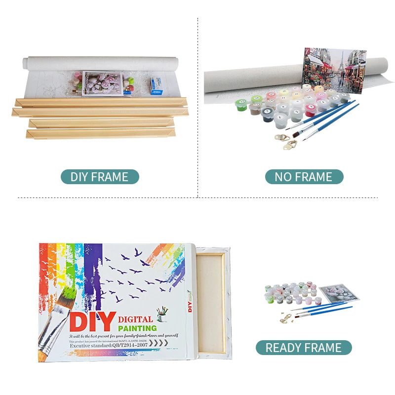 Paint by Numbers Kit – Lake Landscape Canvas Art Set 60×75cm Paint by Numbers Kit Peaceful Pleasures Health and Wellness