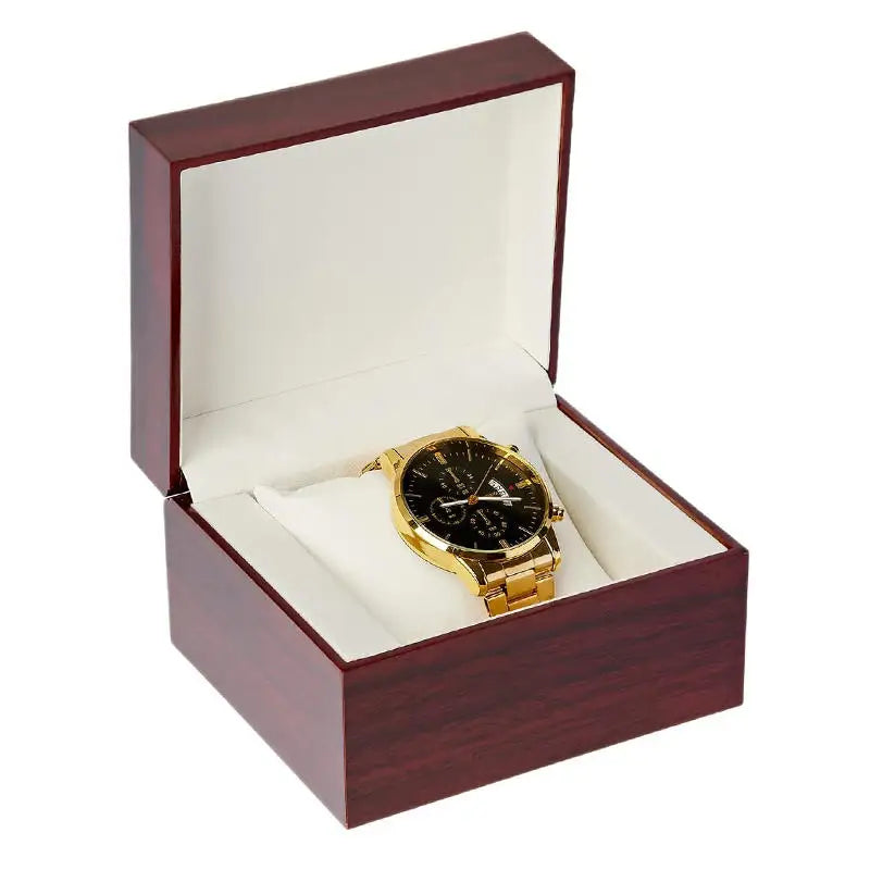 Luxury Wooden Watch Box with Display Pillow Jewelry Bracelet Case for Men Women Collector Storage Glass Top Gift Case Peaceful Pleasures Health and Wellness