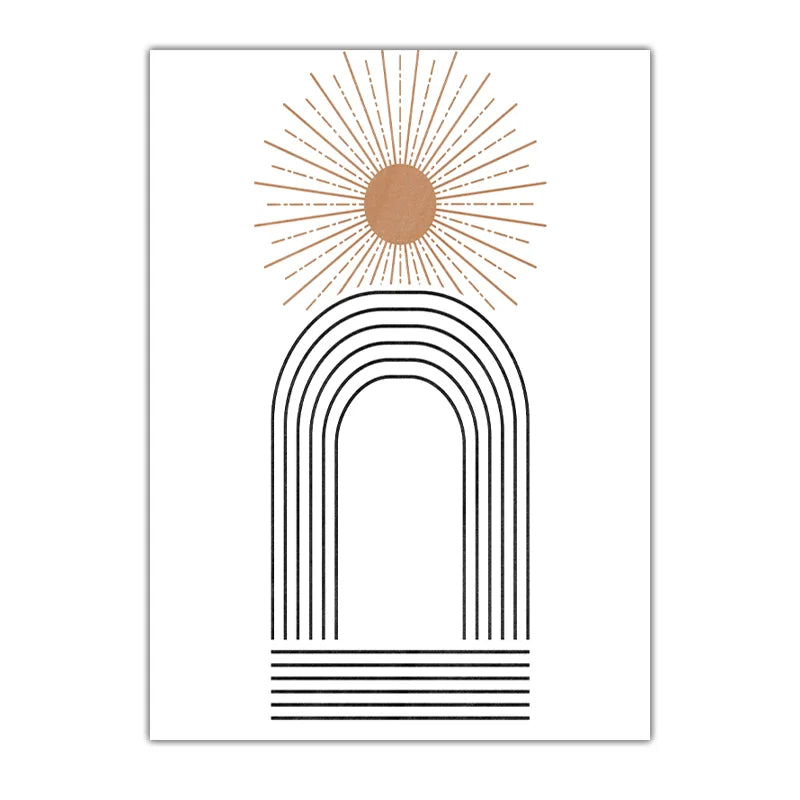 Boho Cactus Canvas Wall Art | Nordic Geometric Desert Print Canvas Wall Art Peaceful Pleasures Health and Wellness 03 20x25cm No Frame China Mainland