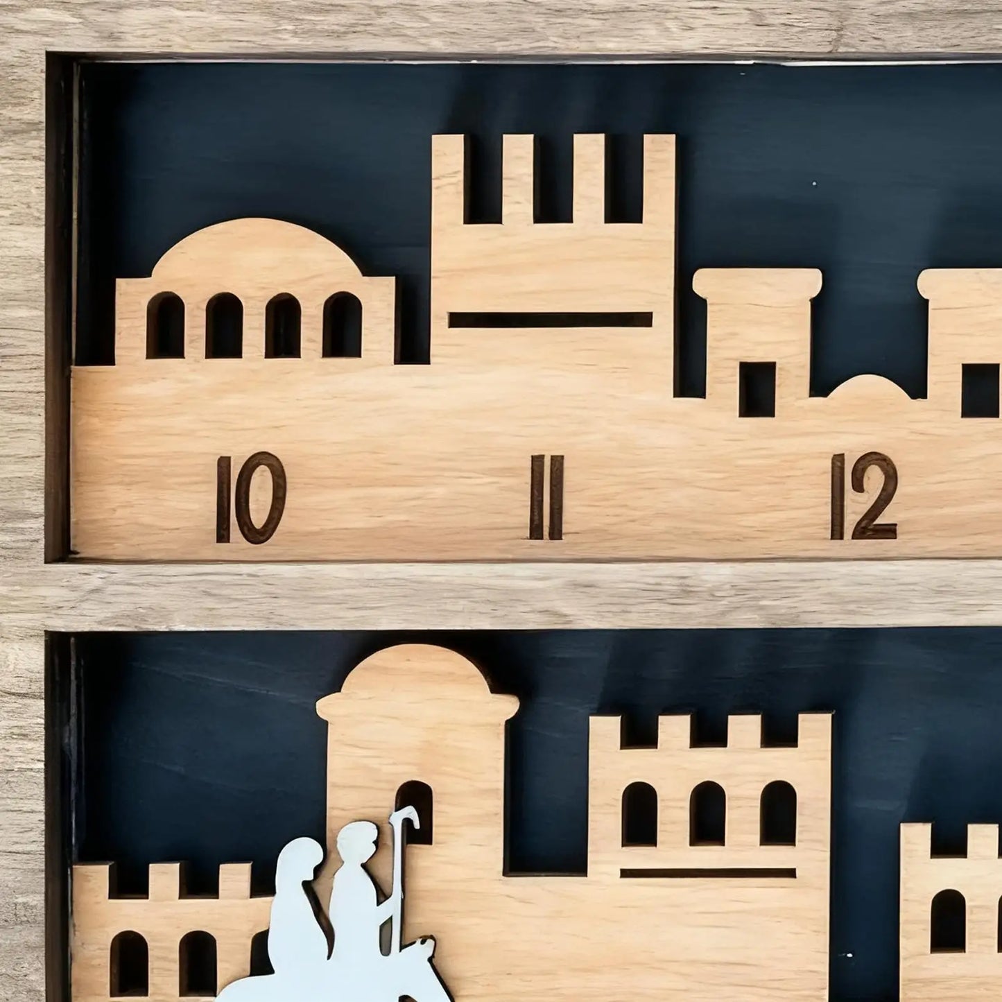 25-Day Nativity Countdown Calendar | Wooden Christmas Tabletop