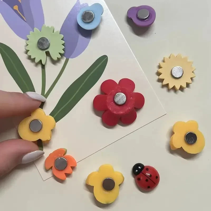 10pcs Plant Cartoon Fridge Magnets – Strong Hold Home Decor