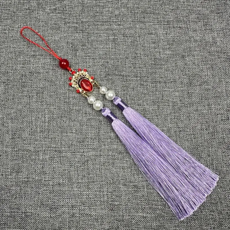 Antique Hanfu Tassel Pendant | Ethnic Cheongsam Décor 25cm