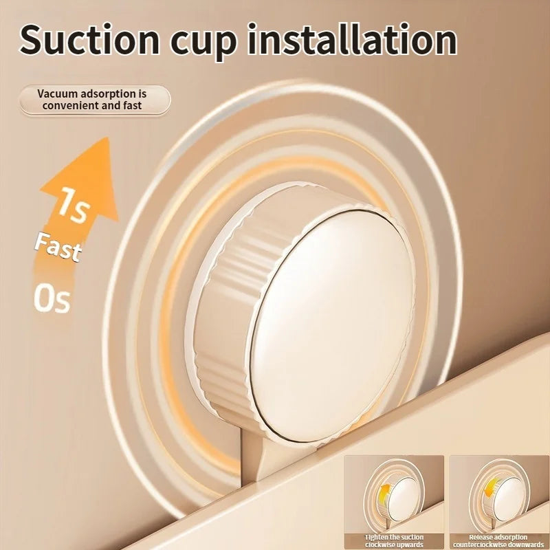 No-Drill Suction Cup Aluminum Bathroom Shelf Wall Organizer