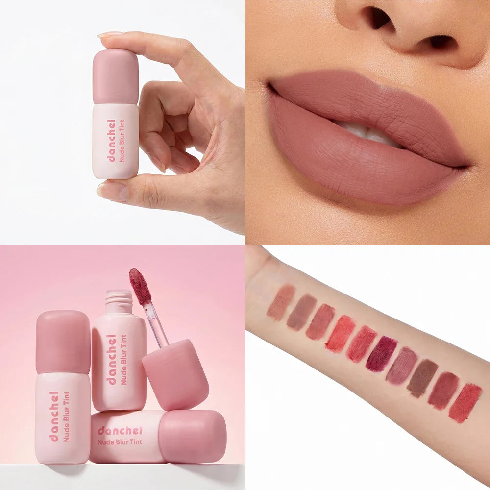 Nude Blur Lip Tint & Cheek Blush – 10 Shades, Velvet Finish