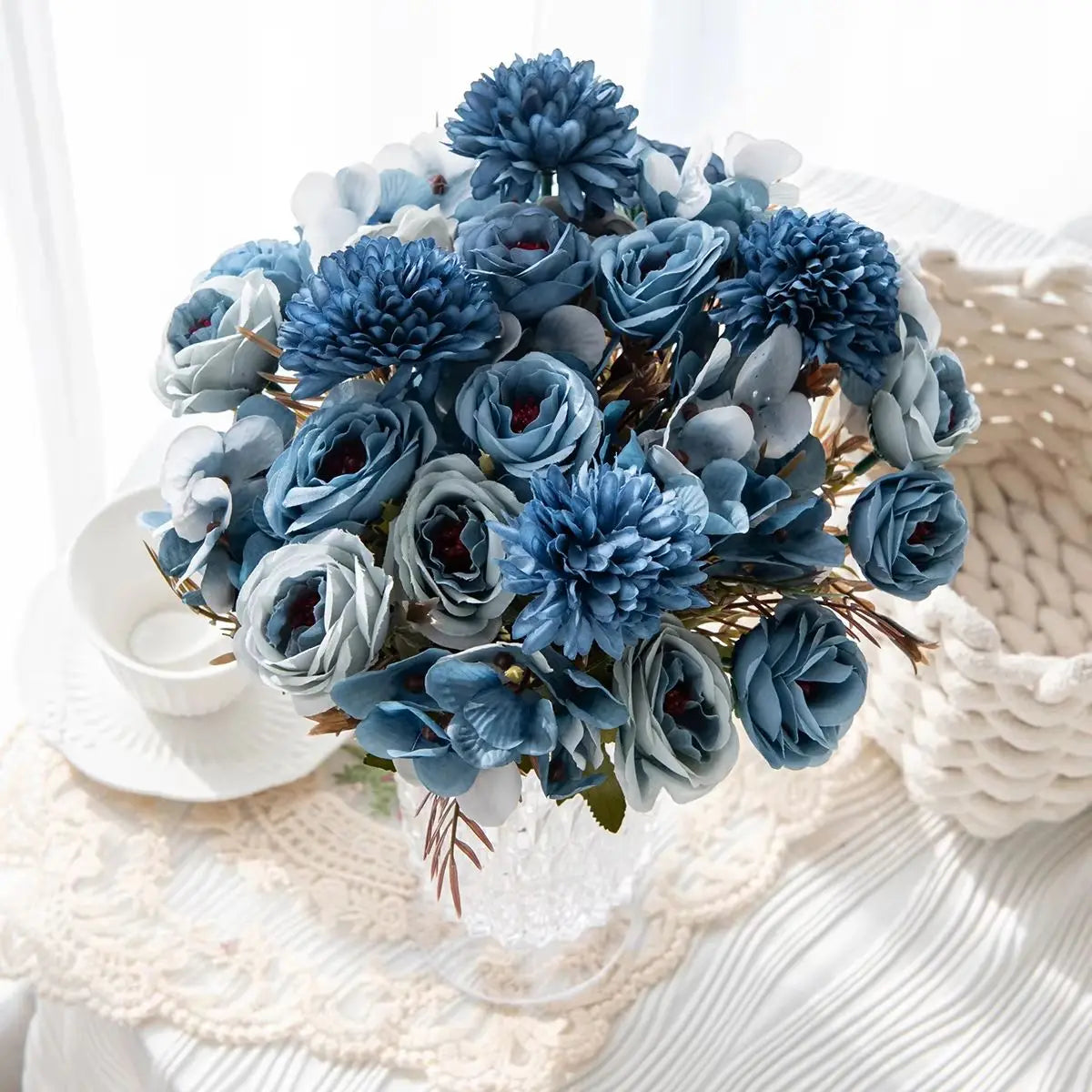 Artificial Silk Roses Bouquet | Wedding, Home & Party Décor