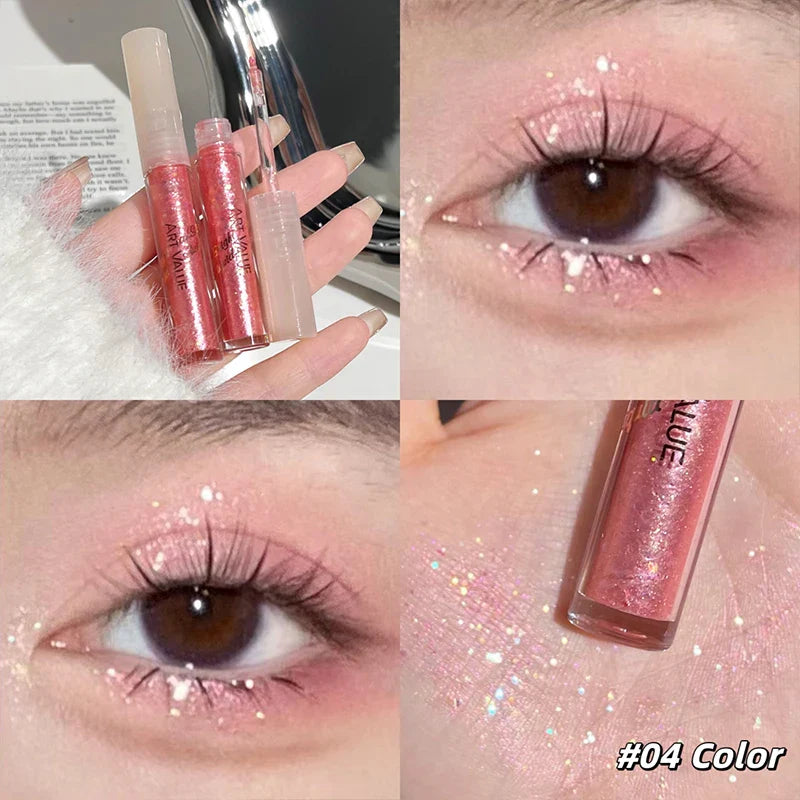 ART VALUE 5-Pc Liquid Glitter Eyeshadow Set – Shimmer & Pearl