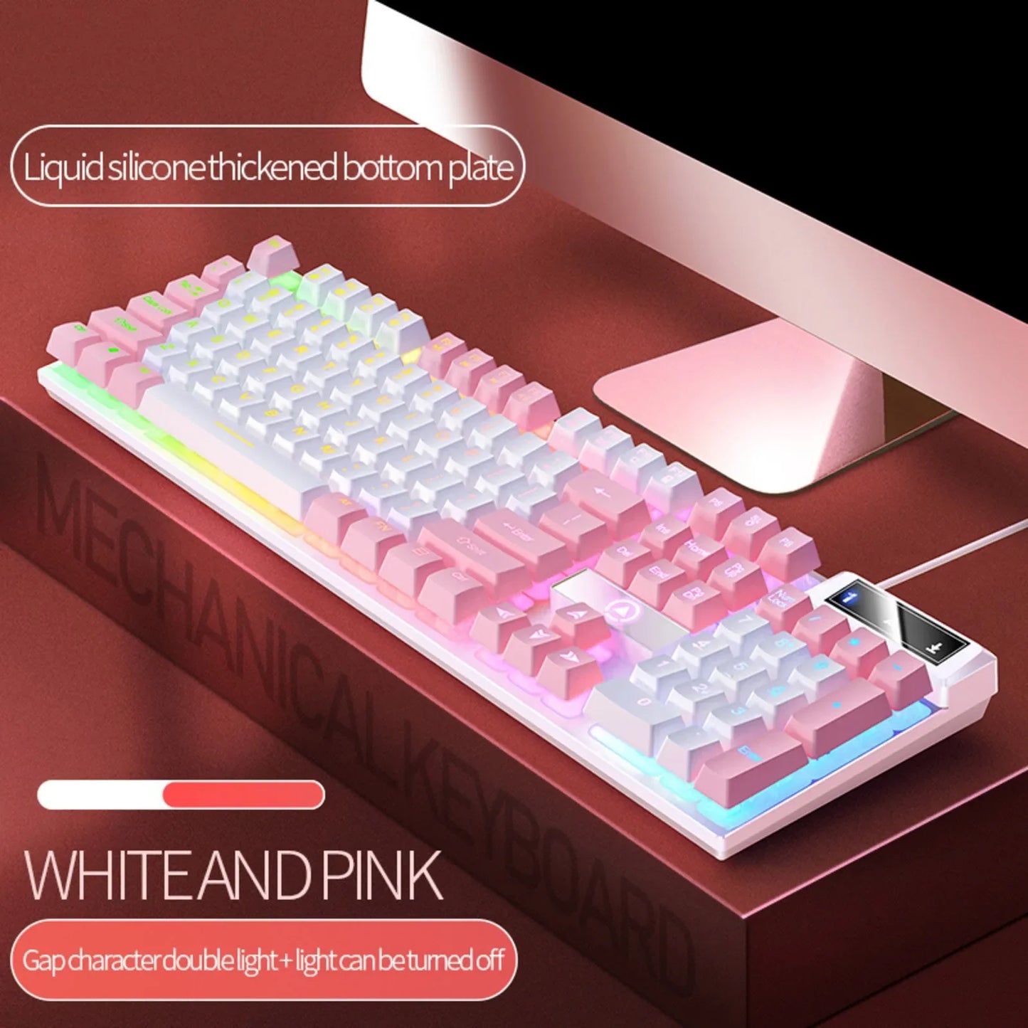 Carving K500 Wired Gaming Keyboard – RGB Backlit 104-Key