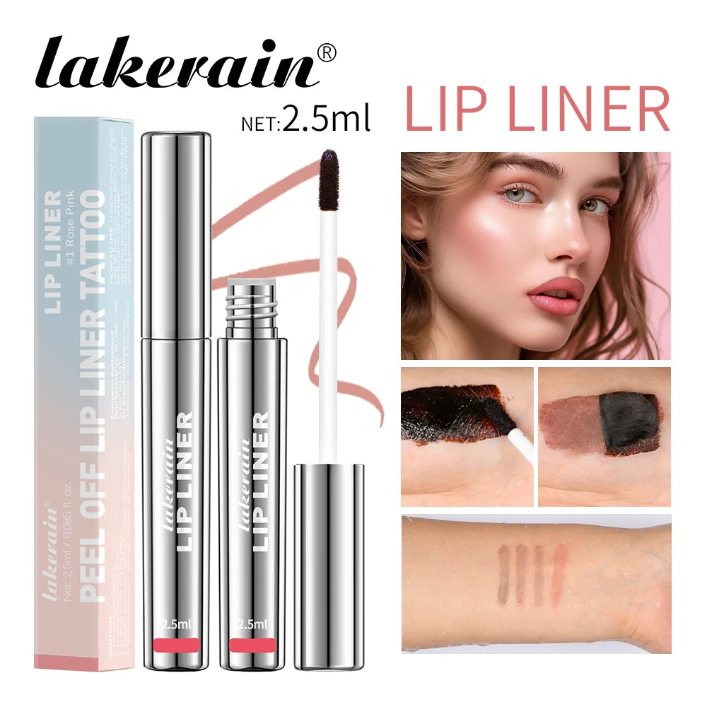 4Color Peel Off Lip Liner Tattoo Waterproof Long Lasting Matte Non-Stick Fading Lip Tint Sexy Red Contour Lips Make Up Cosmetics Peaceful Pleasures Health and Wellness