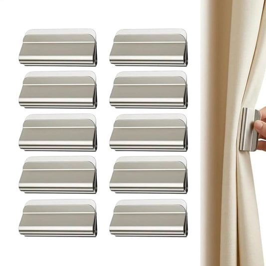 Magnetic Curtain Clips – Drill-Free Fasteners, 10 Pairs Curtain Accessories Peaceful Pleasures Health and Wellness