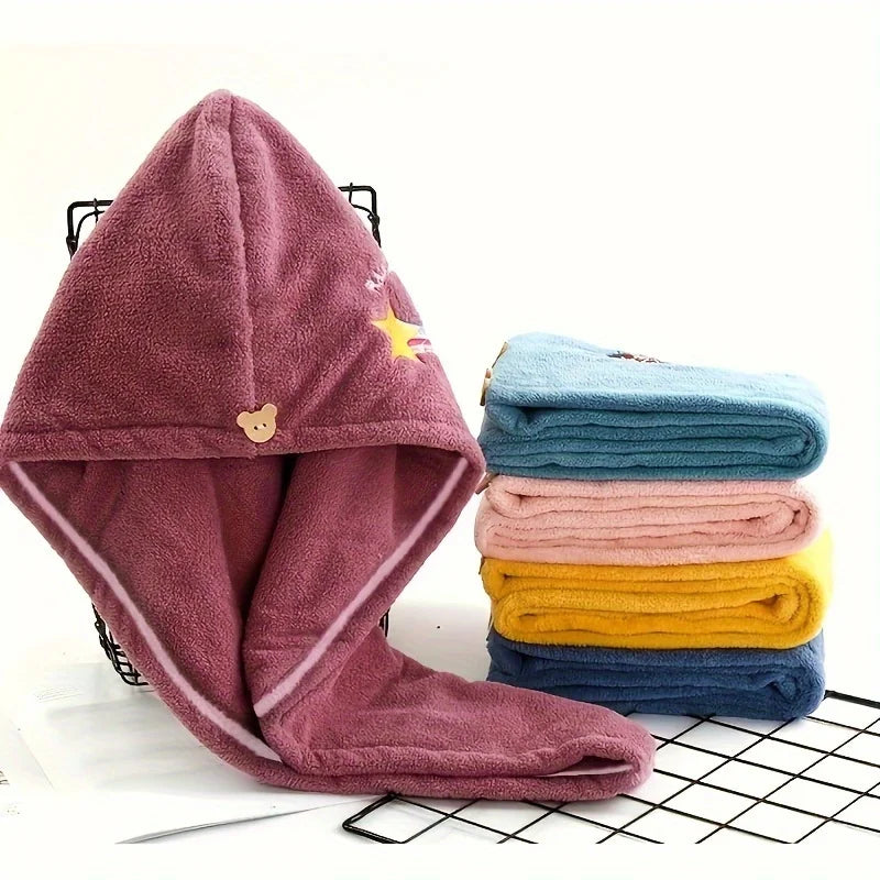 Super Absorbent Quick Dry Hair Towel Wrap Hat for Women