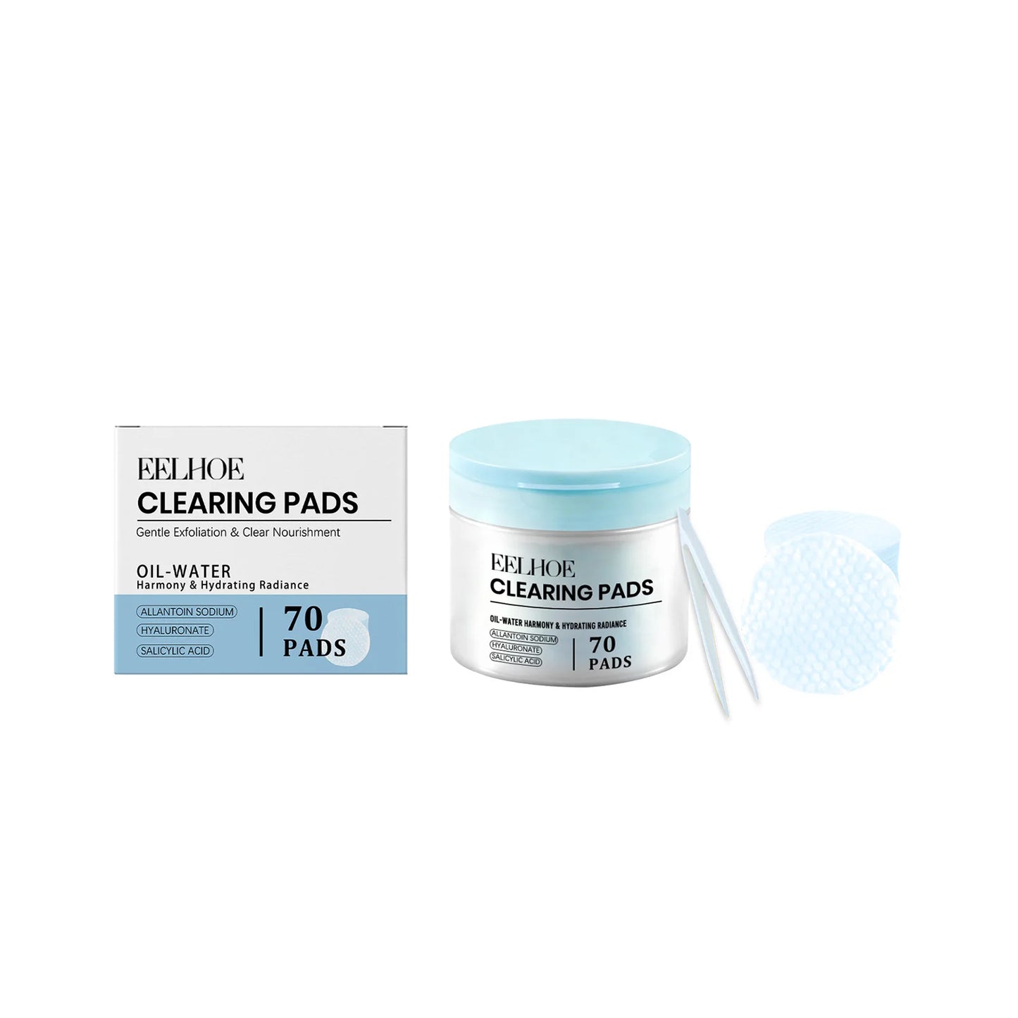 Salicylic Acid Toning Cotton Pad Daily Nourishing Reducing Dullness Brighten Skin Tone Long-Lasting Hydration Facial Peeling Pad Peaceful Pleasures Health and Wellness 70pcs Boxed