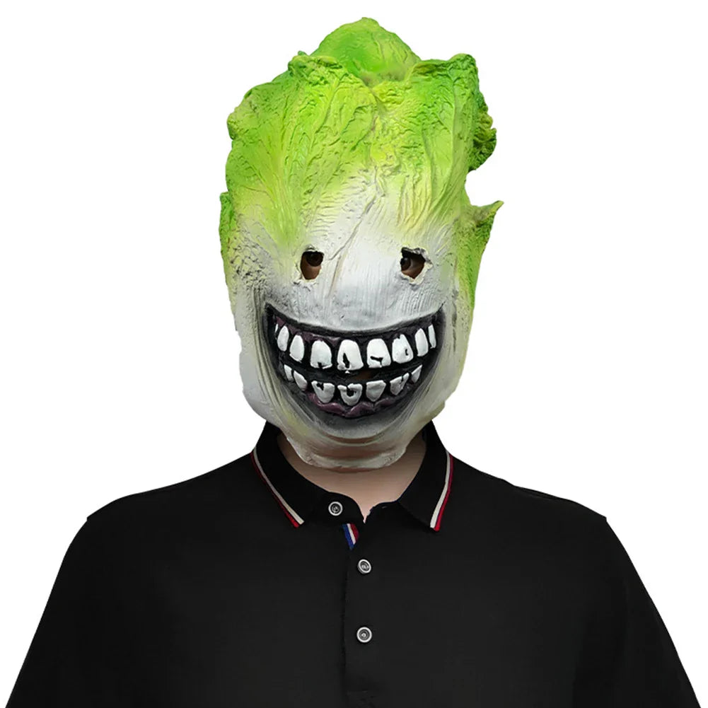 Funny Cabbage Head Mask – Silicone Novelty Costume Party Prop
