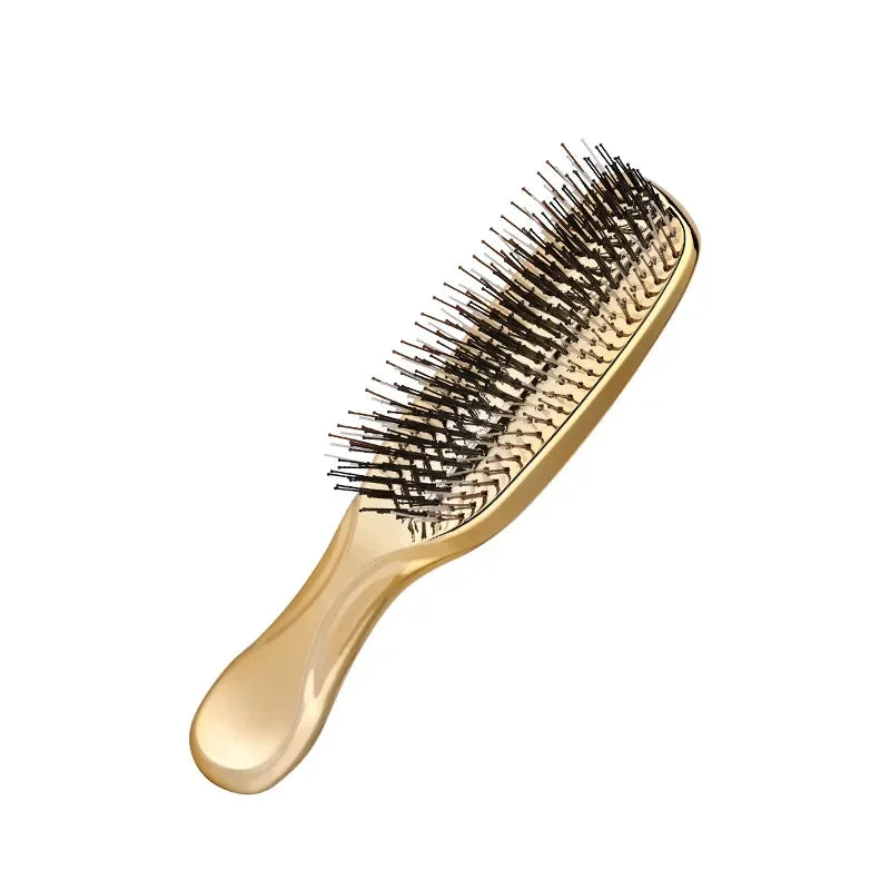 New Scalp Cleaning Electroplating Massage Comb Household Gold-plated Comb Dry And Wet Dual-use Electroplating Hairdressing Comb Peaceful Pleasures Health and Wellness Gold
