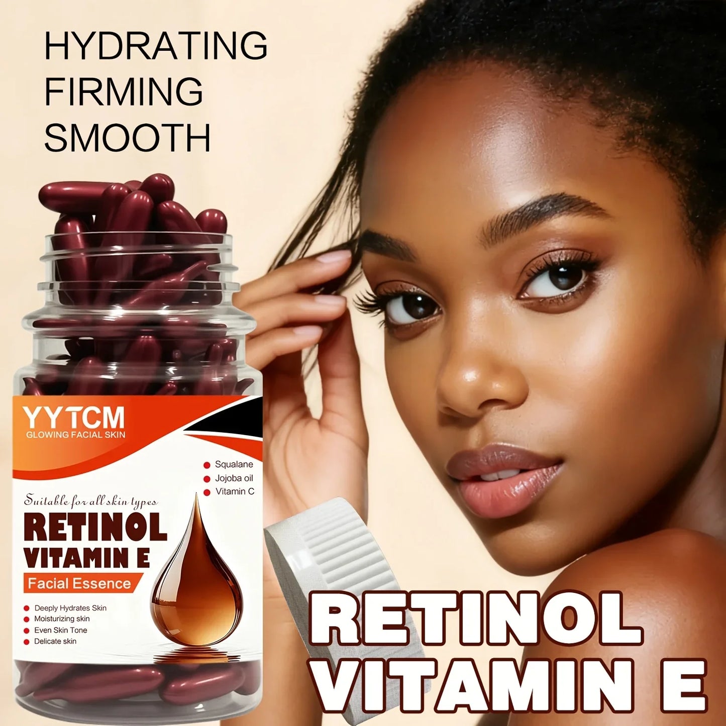 Retinol & Vitamin E Capsule Essence | 90 Caps Moisturizing Serum