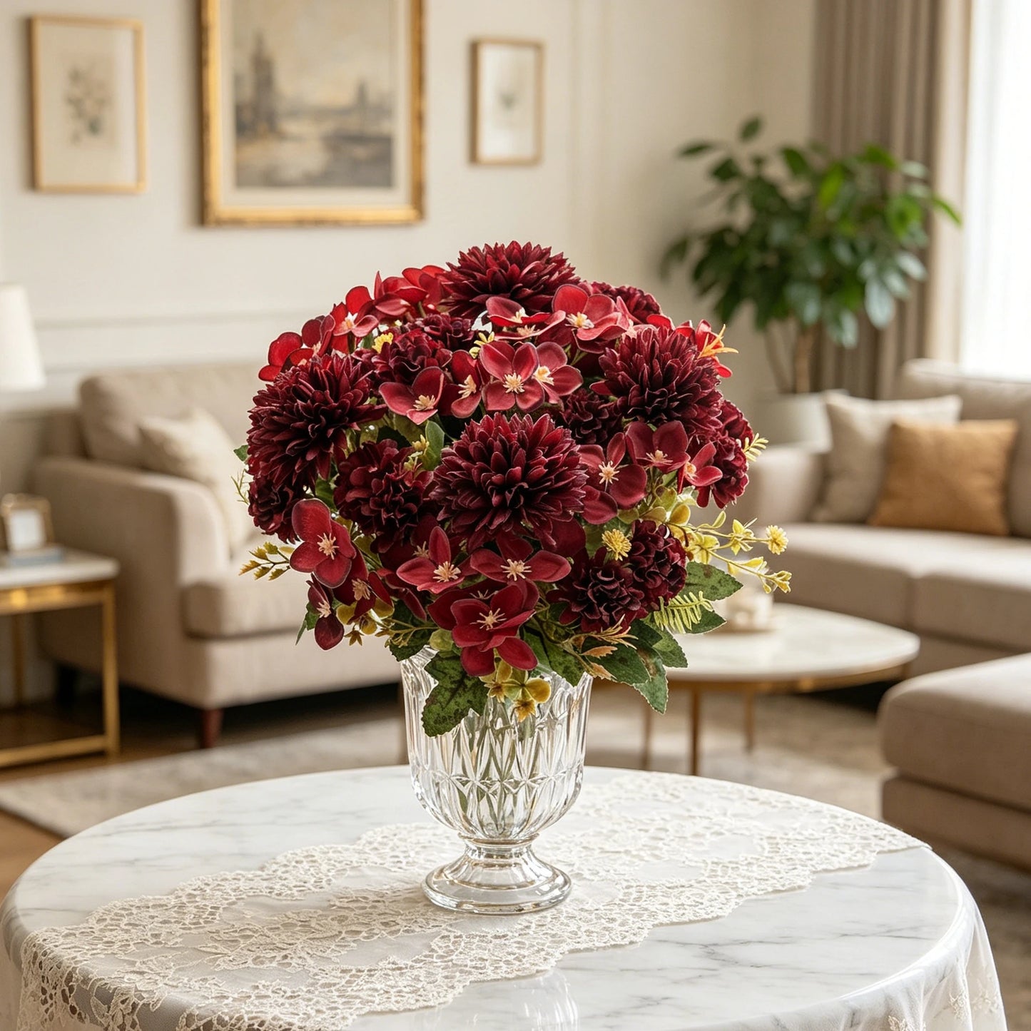 Silk Hydrangea Carnation Artificial Flowers – Wedding & Home Decor